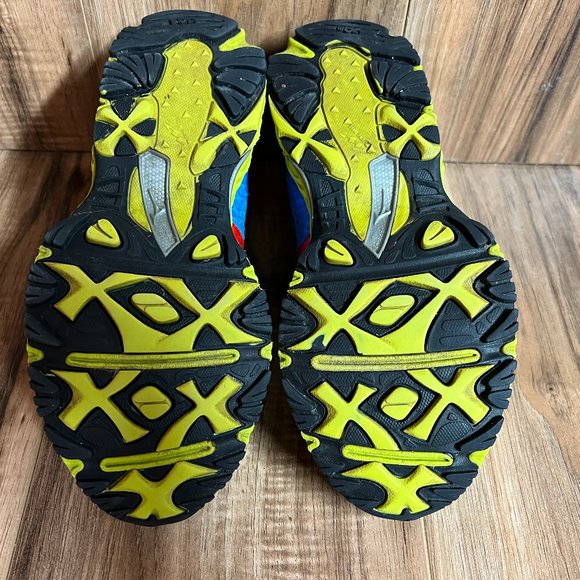 Mizuno Wave Ascend 7 Womens Running Shoes Blue Red Yellow Athletic Size 8.5 - Picture 7 of 8